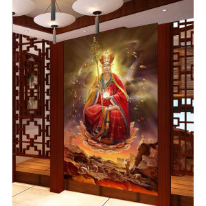 Tranh gắn đá đính kín toàn bộ Địa Tạng Vương Bồ Tát