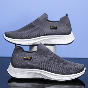 Sneakers Men Shoes Mesh Mens Vulcanized Shoes Lightweight Walking Shoe Summer Slip on Men Casual Shoes Soft Sole Zapatillas
