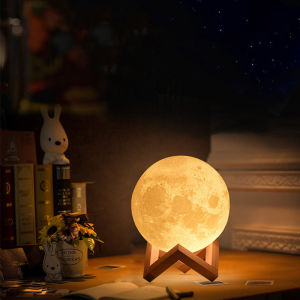 LAMPU TIDUR BULAN UNIK DAN LUCU 3D 8cm/10cm MOONLIGHT LED NIGHT LAMP