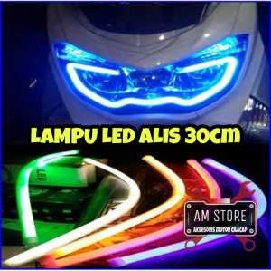 LAMPU ALIS DRL RED FLEKSIBLE 30CM/15CM NMAX PCX AEROX SCOOPY VARIO BEAT