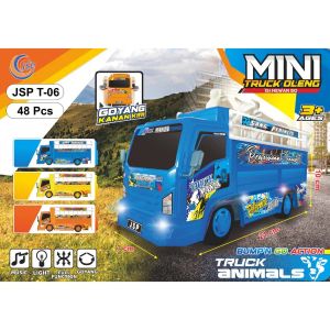 Mainan Anak Mini Truck Oleng Hewan / Truck Bump Go Bisa Goyang Free Hewan Sapi Kuda JSP T06