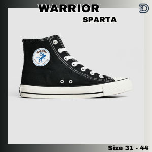 Sepatu Warrior Sekolah Anak SD SMP SMA Tinggi Hitam Putih