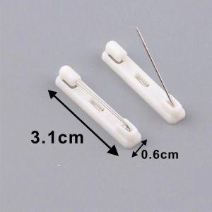 100Pcs Plastic Name Tag Pins Safety Badge Pins For DIY Making Name Badge Jewelry Brooch
