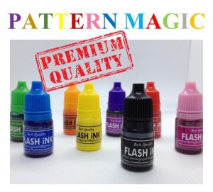 Flash Stamp ink Refill Premium Quality for Photosensitive Stamp pre-inked self inking rubber stamps 5ml Original Oil Base by Pattern MAGIC