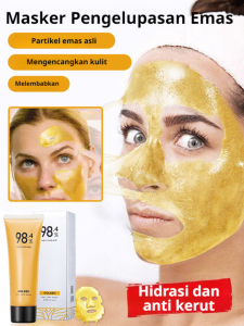 Masker Wajah Peel-Off Emas 24K Untuk Eksfoliasi Dan Membersihkan Komedo Perawatan Kulit Wajah