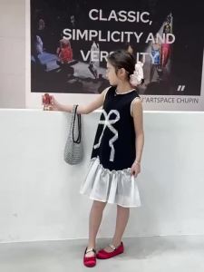 Little RD Girls Dress With Bow 2025 Summer Princess Dress Lightweight Breathable Slimmer 25071801