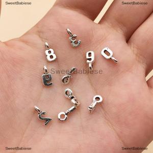 [COD] SweetBabiese 10 cái bộ hợp kim mix Arabic chữ số quyến rũ Mặt dây chuyền trang sức DIY làm thủ công mỹ nghệ