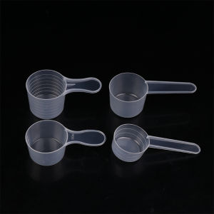 (BBQ4)10Pcs 15/25/30/35g Transparent Plastic Milk Powder Spoon With ML Graduated Kitchen Baking Measuring Spoon h260818