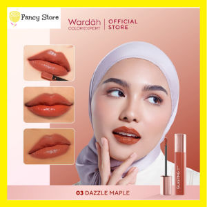 Wardah Glasting [03 DAZZLE MAPLE] Liquid Lip Glass Color Transferproof Ringan NEW!
