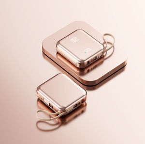 3C Certified Mini Portable Charger with Built-In Cable 120W Super Fast Charging Compact Power Bank