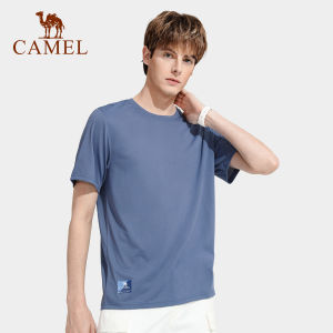Cameljeans เสื้อยืดแขนสั้นผู้ชายเสื้อยืดคอกลมน้ำหนักเบาระบายอากาศได้ดีแห้งเร็วสำหรับฤดูร้อน