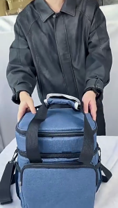 Nylon Lunch Box Leakproof Insulated Meal Bag Multifunctional Coolers Hand Bag Large Size for Construction Worker And Drivers