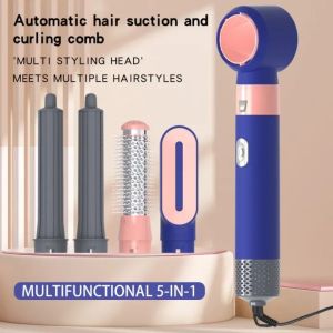 6 in 1 Hair Dryer hair styler hair curler hair Iron hair styling tools straightening comb multifunctional curling set hairdresser portable hair care quick drying silent high speed high power intelligent constant temperature negative ion hair care