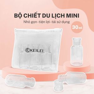 GIÁ RẺ CHÀO HÈ Bộ chiết du lịch mini nhỏ gọn tiện lợi bao gồm 1 túi chống thấm nước + 3chai nhựa 30ml