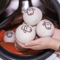 6Pcs Bola Pengering Wool Panas Reusable Softener Laundry Laundry Ball Bola Cuci Rumah Bola Pengering Wool Aksesoris Mesin Cuci. 