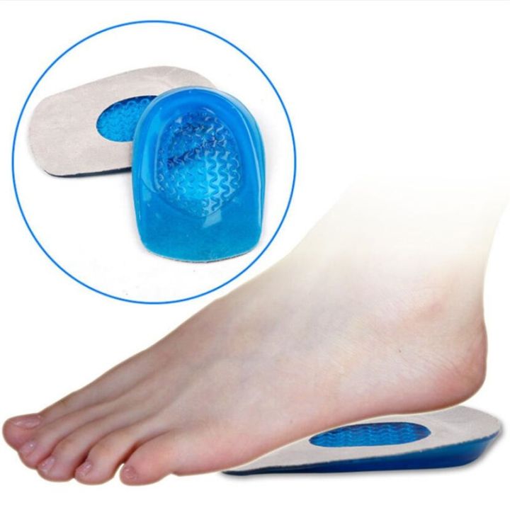 1Pair Silicone Gel orthopedic Insoles Back Pad Heel Cup for Calcaneal ...