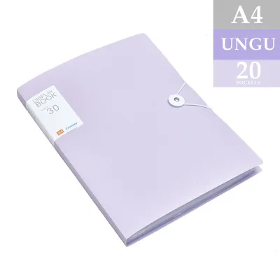 Display Book / Document Keeper A4 /Clear Holder / Display Book 20/30/40 Lembar Pocket Pastel-Thimple