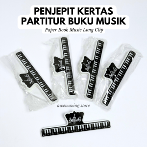 Penjepit Kertas Partitur Buku Musik / Klip Buku Kertas Piano Musik / Paper Book Music Long Clipa