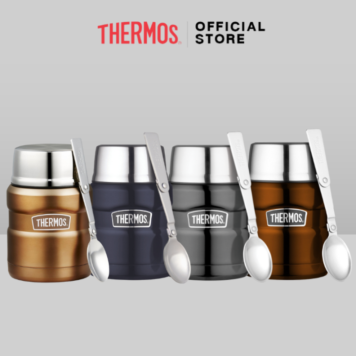 Thermos® SK-3000 Stainless King Food Jar with Folding Spoon (470ml