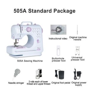 Electric Sewing Machine Portable 12-Stitches Heavy Duty Household High Speed Mini sewing Multifunctional Replaceable Presser Foot DIY Sewing Machine For Beginners