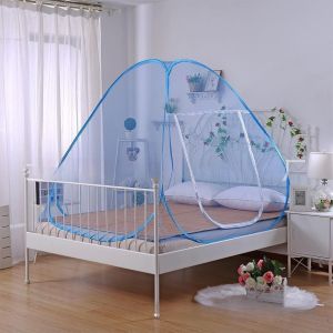 ( ราคาโรงงาน ) - มุ้งสปริง มุ้งครอบผู้ใหญ่ ซิประบายอากาศได้ ราคาโรงงาน เก็บง่ายกันแมลงกันยุง 5ฟุต 6ฟุต 7ฟุต กางง่าย พกพาสะดวก