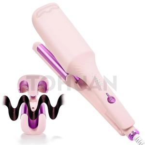 Upgraded Three-barrel Hair Curler 32MM Beach Wave Maker and Deep Curl Hair Roller with Ceramic Plate W and Hair Wave Accessories