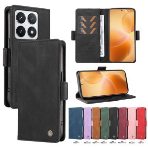 Vỏ điện thoại mới cho Xiaomi Mi 14t 13t 12t 11t Pro / Mi 15 14 13 12 Pro / Mi 13 12 11 Lite NE 5g vỏ Nắp gập Có Khe Cắm Thẻ Ví da từ tính