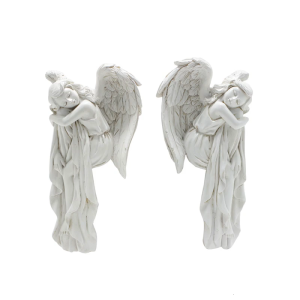 European Hanging Door Frames Beautiful Angelic Resin Ornament for Various Home Decoration Angelic Statue