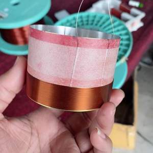 ว้อยลําโพง 75mm.2ชั้น 500w. มีเนียม ทนความร้อนสูง งานเกรดA ทองแดงแท้ ลําโพง15นิ้ว