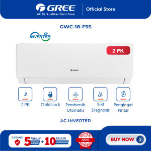 GREE AC F5S SERIES - INVERTER 2 PK - GWC-18F5(S) - WHITE PEARL (Unit Indoor & Outdoor)