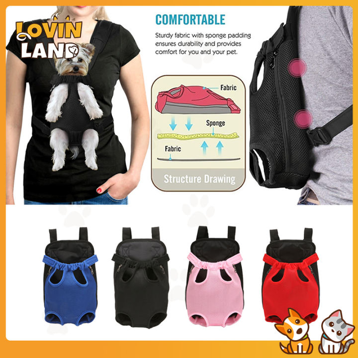 Lovinland Portable Pet Dog Front Chest Backpack Sporting Goods Outdoor Carrier Bag Travel Pet Cat Front Chest Bag Lazada PH