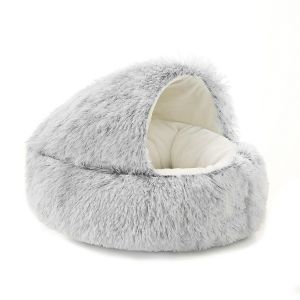 BESTITIT Cat Bed Pet Bed Soft Plush with Cover Pet Mattress Warm Cat Dog Sleeping Nest Cave for Small Dogs kitten