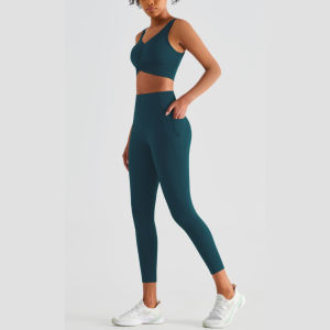 Set bộ đồ thể thao nữ áo bra quần legging dài XGYM thích hợp tập gym yoga chạy bộ đạp xe XG2-001