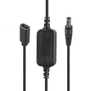 USB Type C Female to DC5.5mm x 2.1mm Male Converter Adapter Cable 9V Output for Electronics Power Cord 30CM