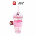 Miniso x Daisy Minions Collection Botol Plastik Dengan Sedotan dan Lengan Cangkir Minum Desktop Bentuk Lucu 420ml. 