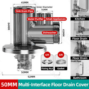 Kitchen sewer line three-way odor-proof water valve prefilter drain line dishwasher water purifier connector