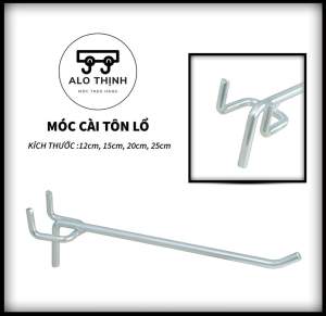 Combo 10 -Móc 3 chân cài tôn lổ - Móc cài trên tấm tôn đột lổ dài 10cm