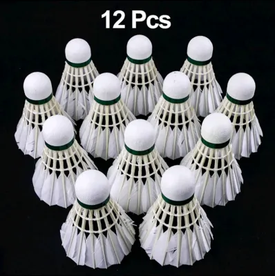 Natural Feather 12PCS Badminton Shuttlecocks with High Stability durability and strength High quality badminton /dongtian1105