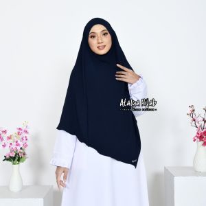 Khimar Cadar Tali French Niqab Syari Jumbo / Kerudung Bergo Instan French Crinckle