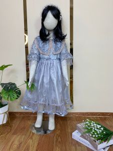 DRESS PESTA TILLA DOT ANAK PEREMPUAN USIA 3 - 8 TAHUN / BAJU PESTA KONDANGAN ULTAH KRAH RENDA ANAK CEWEK TERBARU