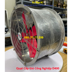 Quạt cấp gió công nghiệp D400 quạt hướng trục nối ống D400 quạt đồng trục công suất lớn