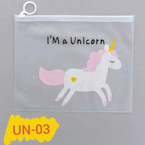 POUCH KOSMETIK / ALAT TULIS TRANSPARAN MOTIF LUCU