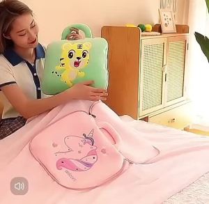 Travel Bag Pillow Blanket 3 in 1 for Kids Plush Pillow Blanket Travel Blanket for Kids Travel Pillow