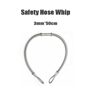 20Inch Stainless Steel Safety Hose Whip Check Hose Safety Cable Anti-Collapsible Safet
