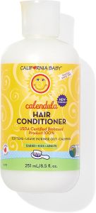 California Baby Calendula Hair Conditioner 100% Plant-Based Kids Conditioner Rinse-out or Leave in Conditioner Lavender Scent 251 mL / 8.5 oz