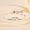 Y754 [COD✔]Gelang Rantai Titanium Lapis Emas Stainless Wanita Heart Jewelry Gift for Wanita. 