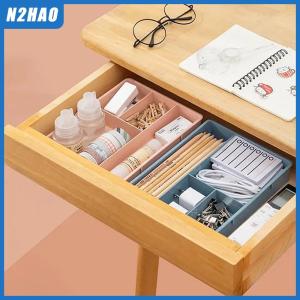 N2HAO Desk Drawer Organizer Stackable Multi-cell Desktop Storage Bin Tray Multi-Purpose Divider Container for Household Office Home