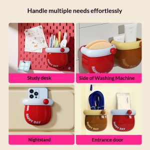 JJT Magnetic Wall Mount Storage Box for Desk and Home Organization