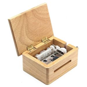 DOWNA 15 Tông Hộp nhạc gỗ Máy đục lỗ Băng giấy Hộp nhạc tự làm Di động Chất liệu gỗ Hộp nhạc nhỏ Dành cho những người yêu âm nhạc.