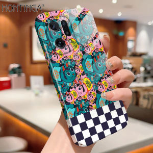Hontinga All-inclusive Film Casing For OPPO Find X3 Pro 5G Find X5 Pro 5G Case Korean film Phone Case INS Cartoon Flowers Back Casing lens Protector Design Hard Cases Shockproof Shell Full Cover Casing For Girls